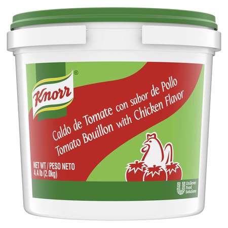 KNORR Caldo De Tomate Tomato With Chicken Flavor Base/Bouillon 4.4lbs, PK4 4800176545